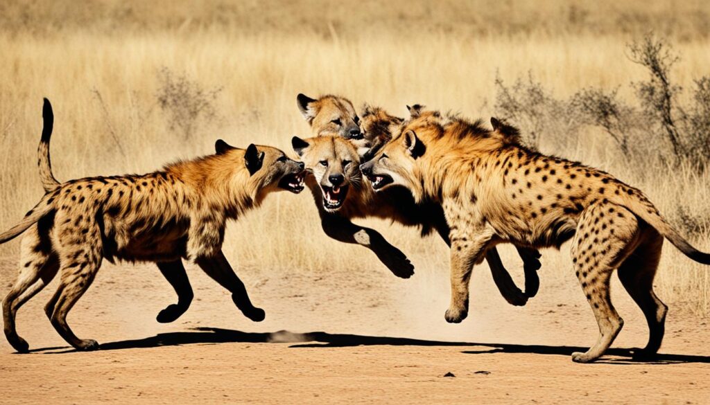 hyenas vs. lions