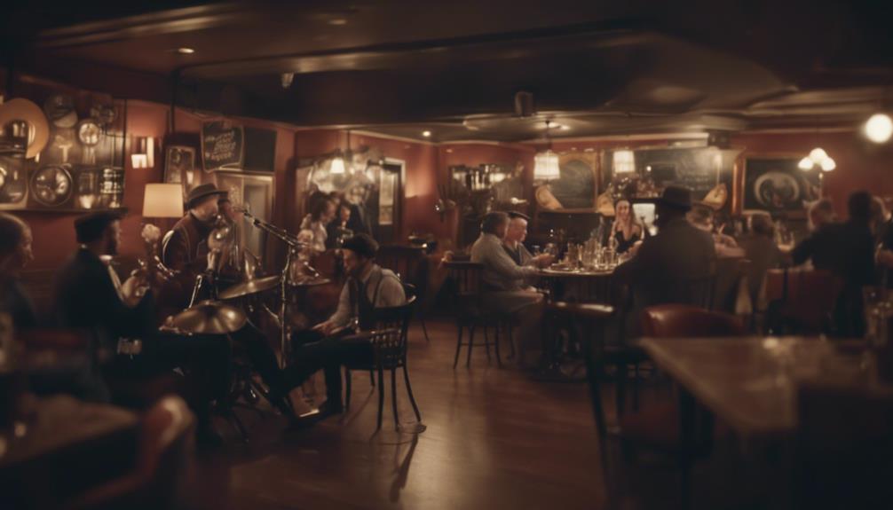 bistro ambiance with music