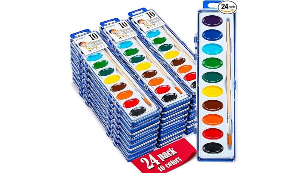 10 color watercolor set
