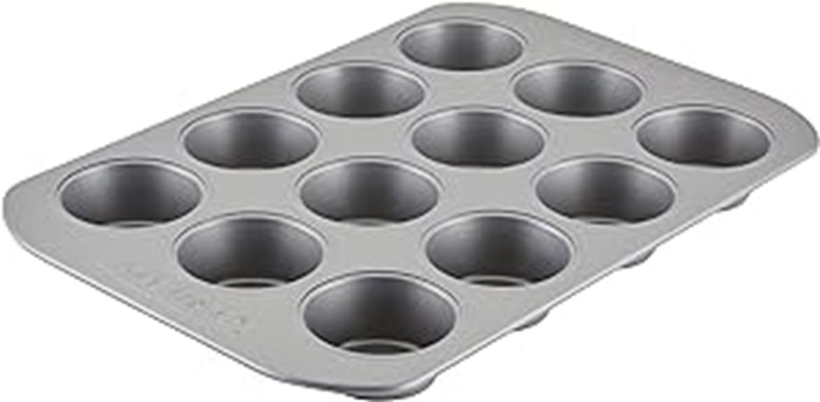 12 cup gray nonstick muffin pan