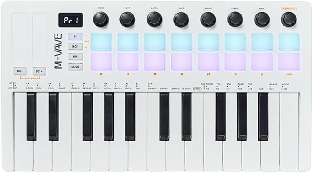 25 key usb midi controller