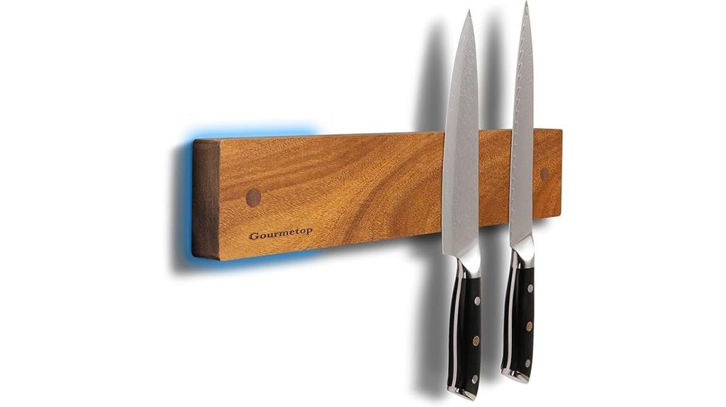 acacia wood magnet rack
