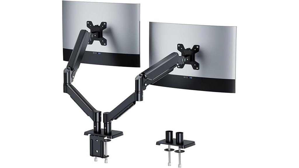 adjustable desk dual mount