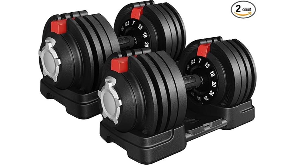 adjustable dumbbell weight set