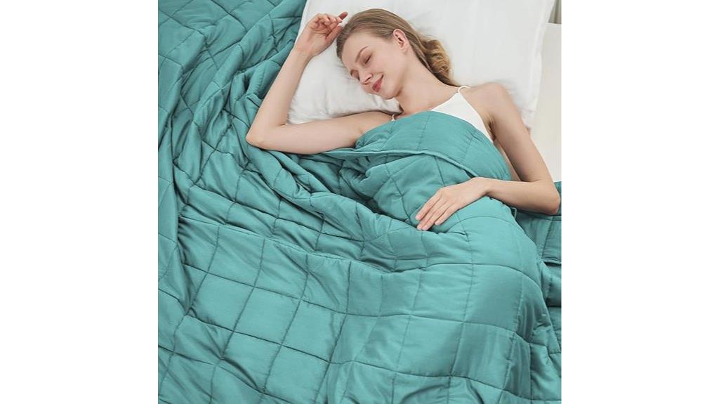 adult 12lb teal blanket