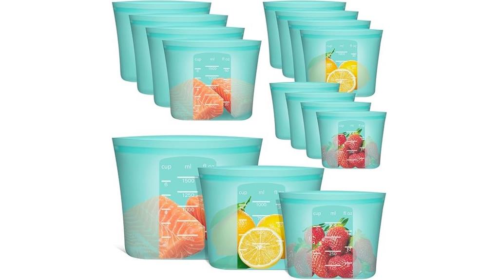aqua reusable storage bags