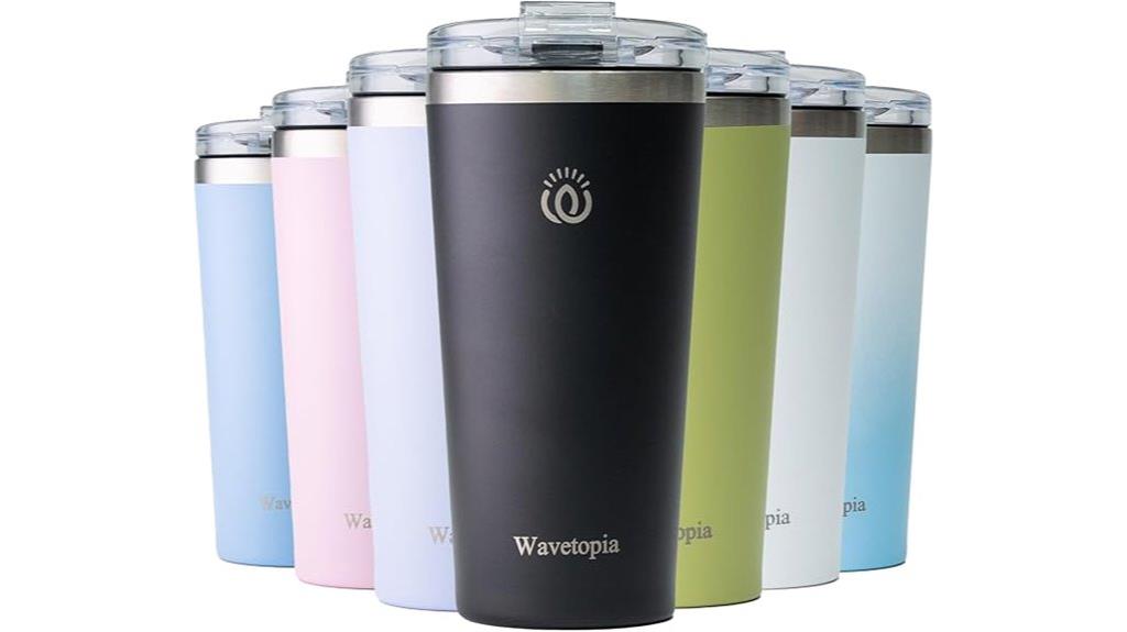black 16oz insulated mug