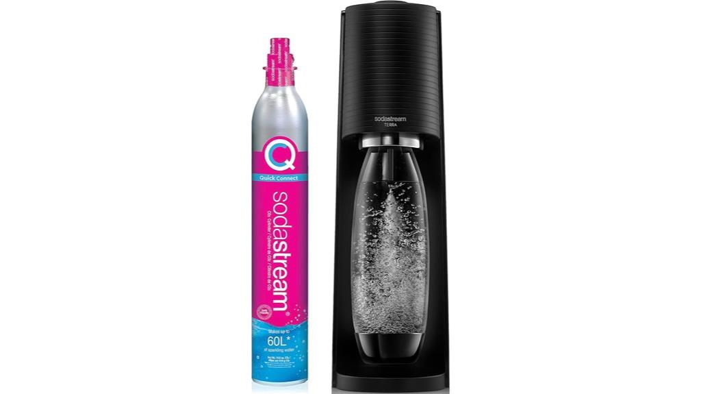 black sodastream sparkling water