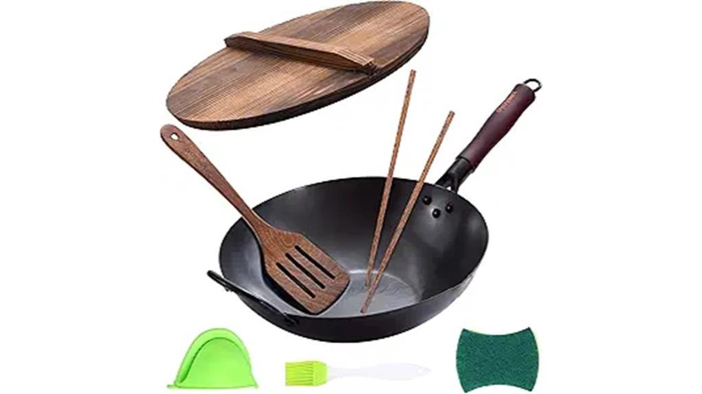 carbon steel cooking wok