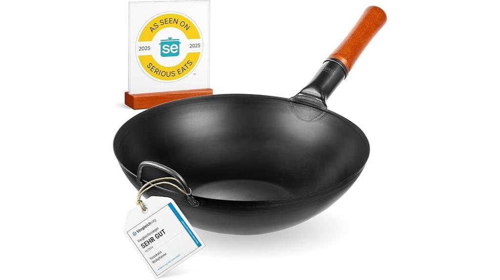 carbon steel cooking wok