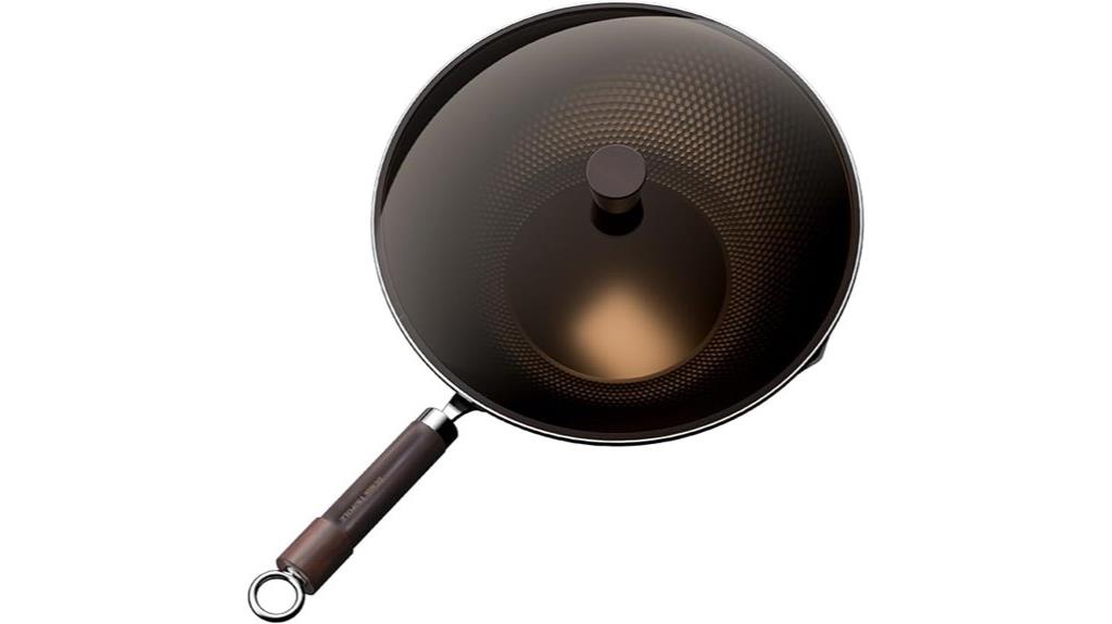 carbon steel wok with lid