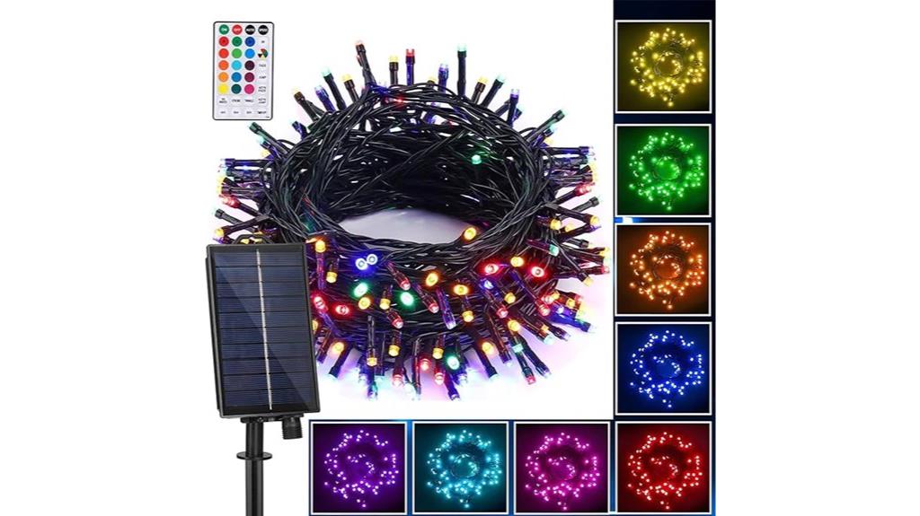 colorful solar string lights