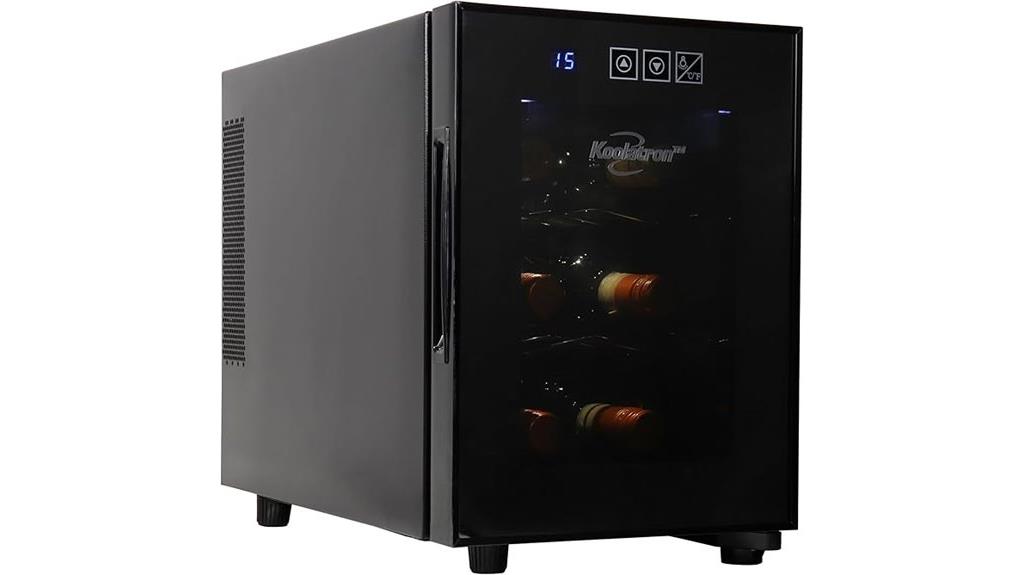 compact six bottle wine cooler