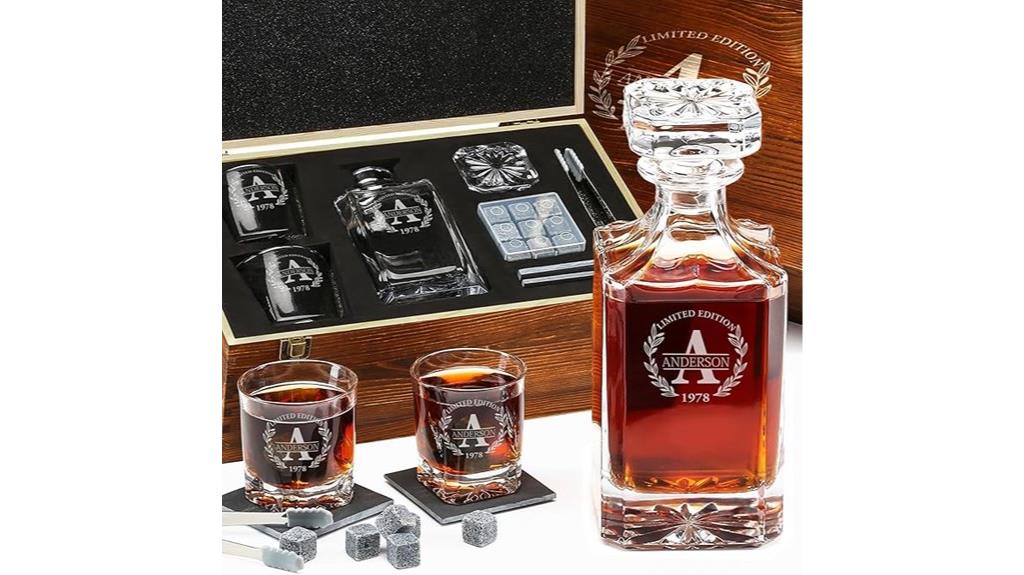 customized whiskey decanter set