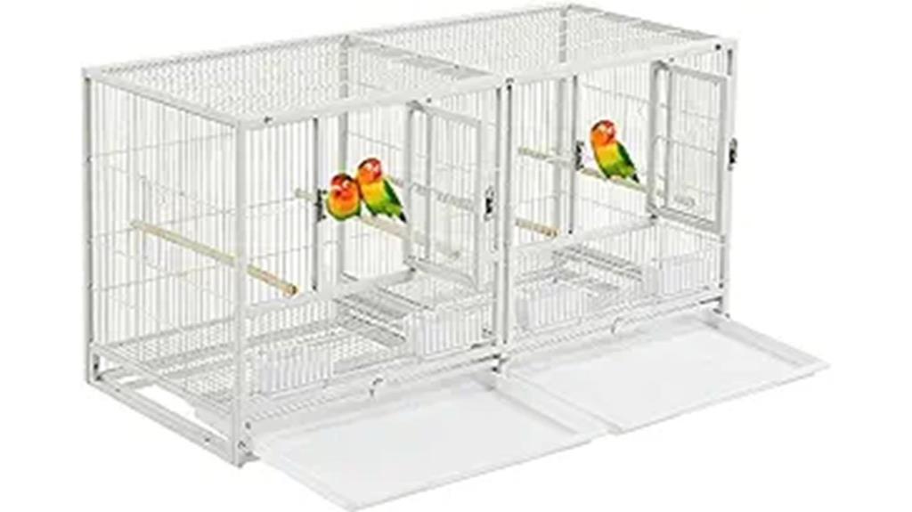divided bird cage combo