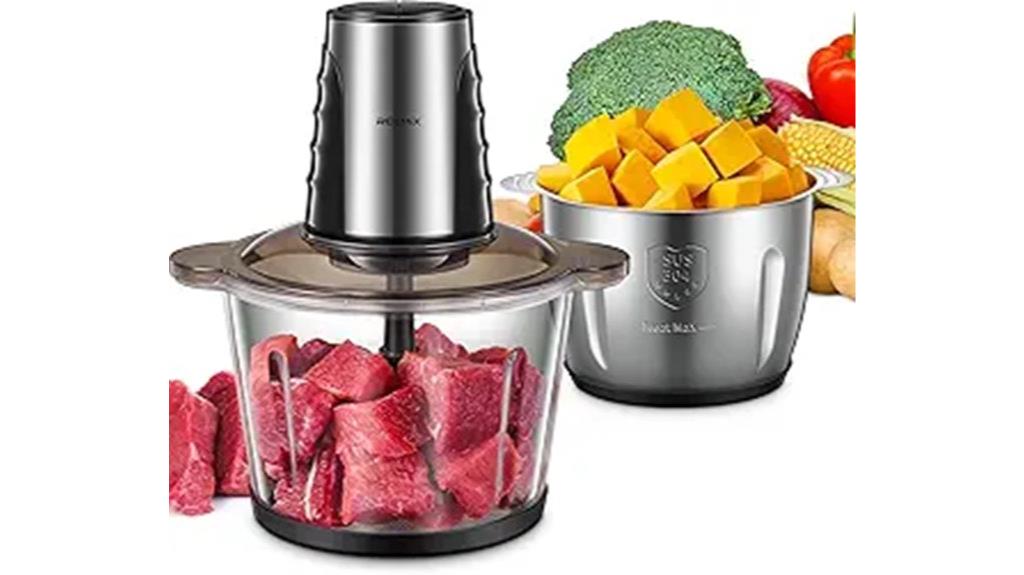 dual bowl 12 cup processor