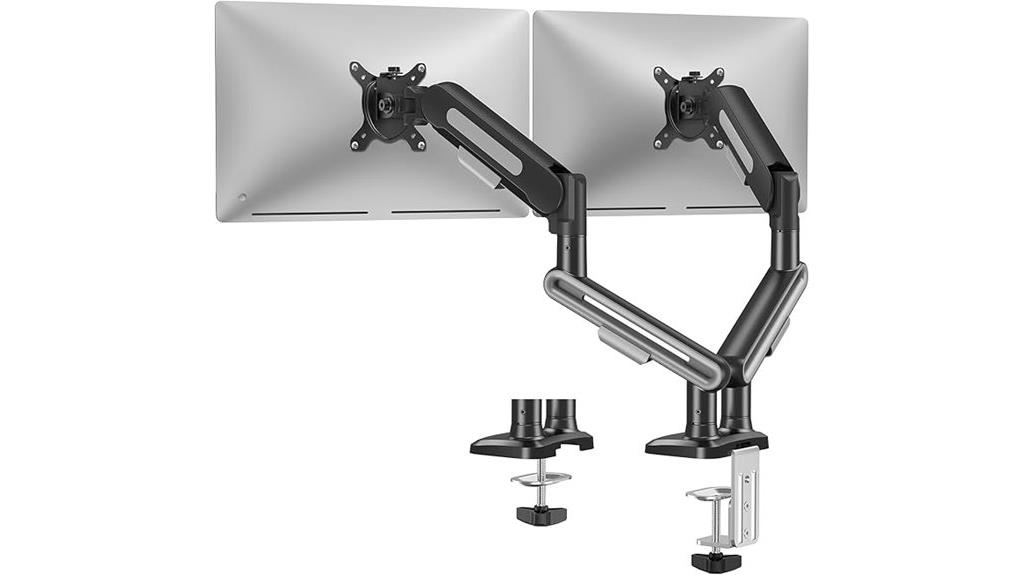 dual monitor mount adjustable