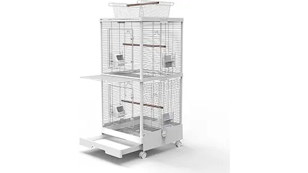 dual section bird cage set