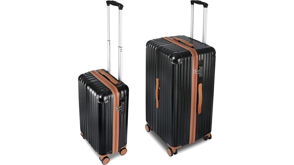 dual size hard shell luggage