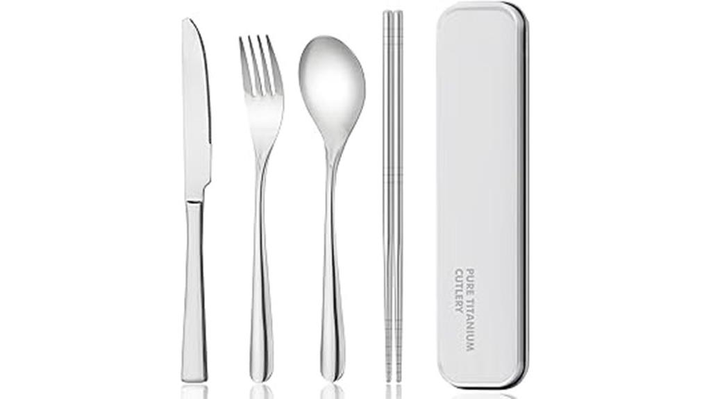 durable titanium travel set