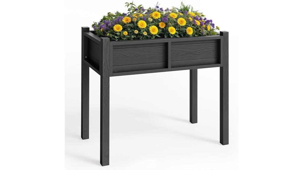 elevated garden bed with drainage