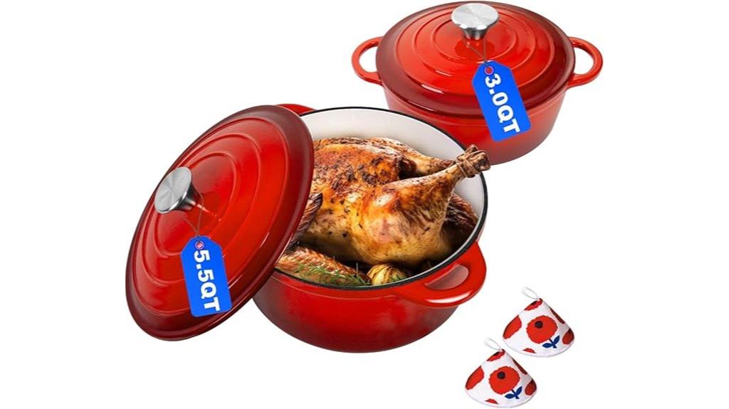 enameled cast iron set