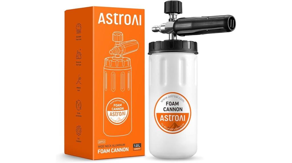 foam cannon with quick connector