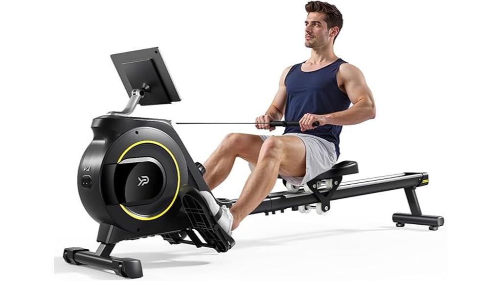 foldable 350 lb magnetic rowing