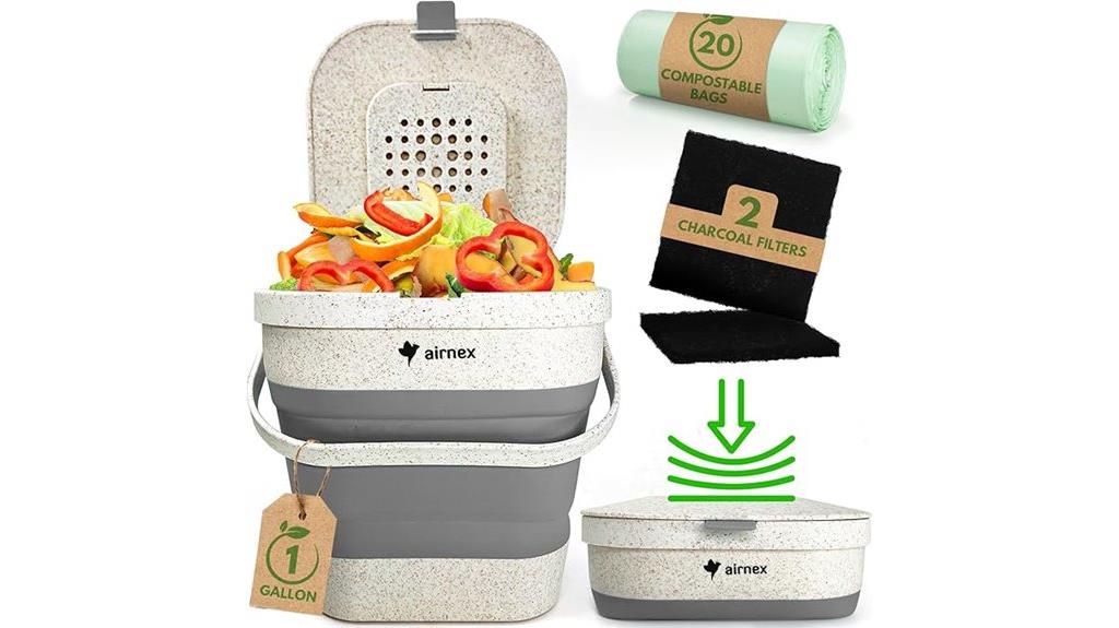 foldable compost bin with lid