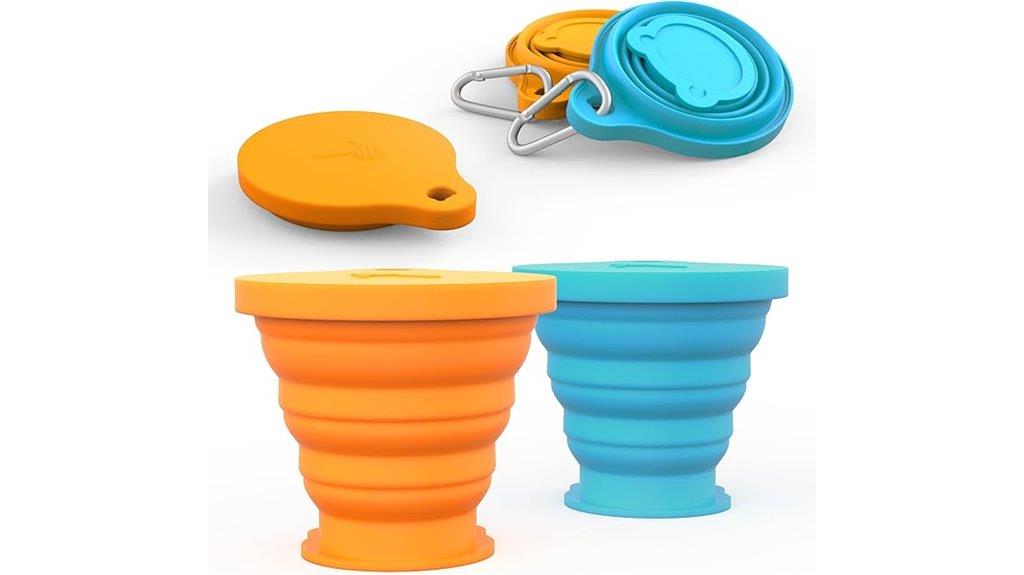foldable travel cup set