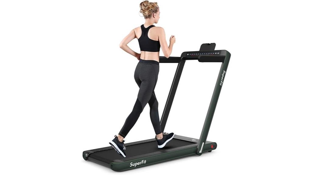 foldable treadmill with dual displays