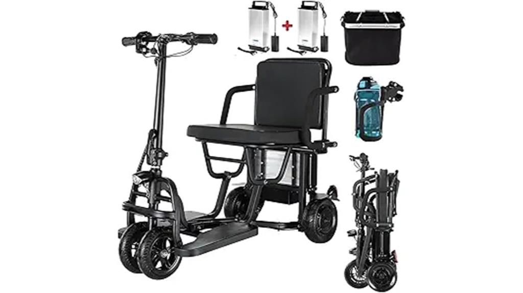 folding electric scooter range