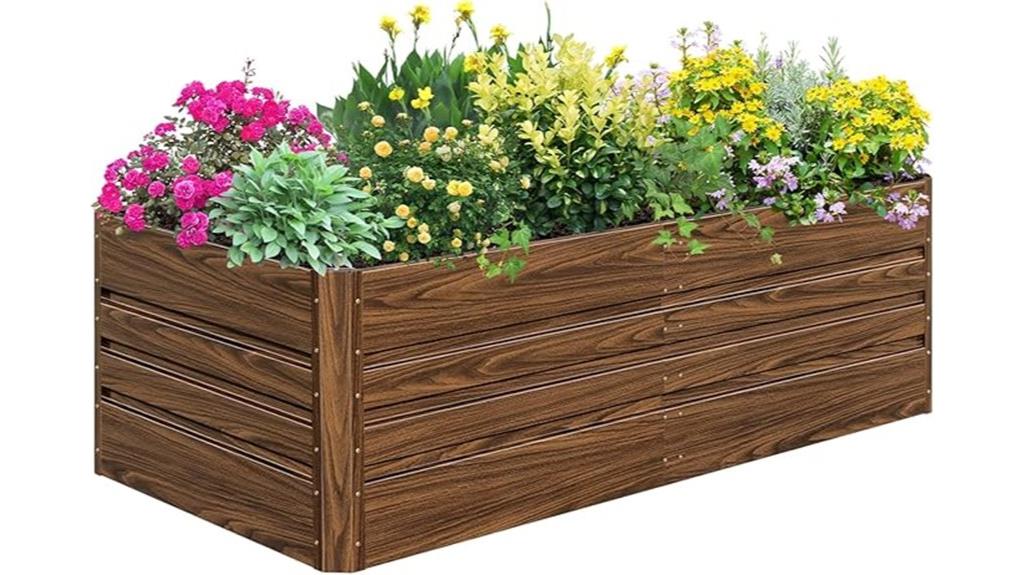 galvanized 8x4x2ft garden bed