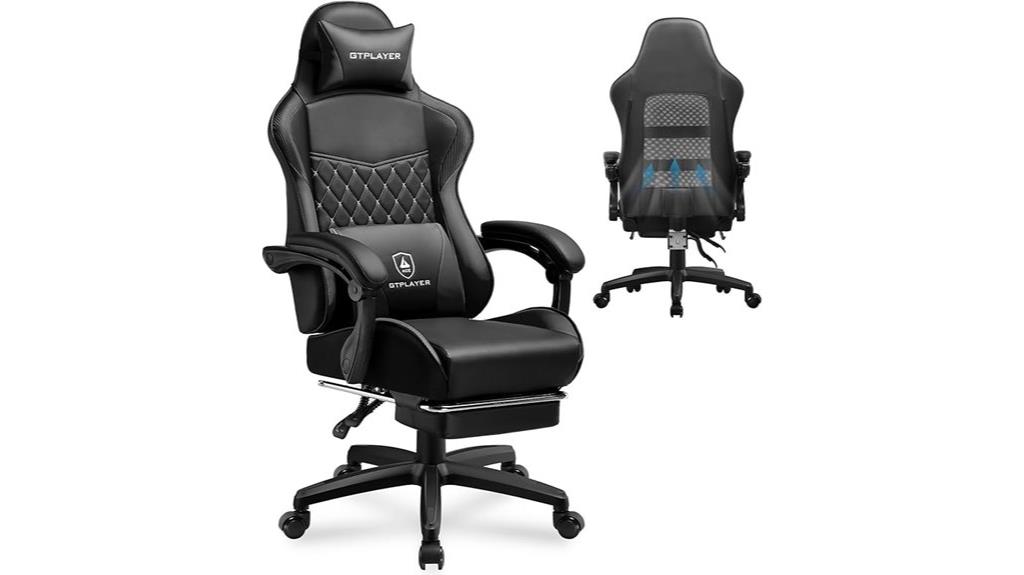 gaming chair with footrest