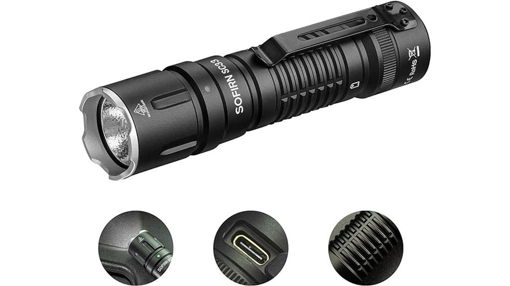 high lumen rechargeable flashlight