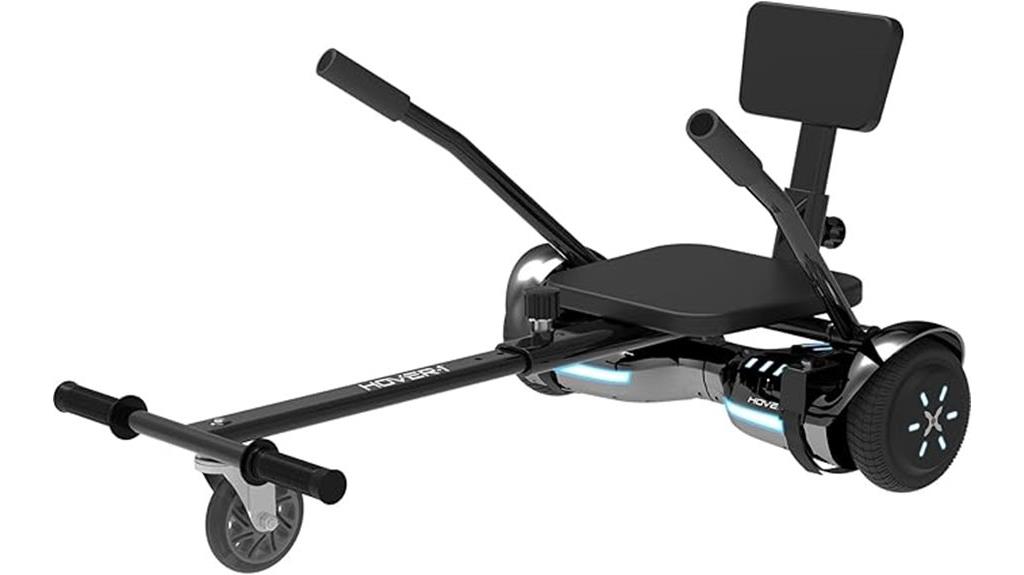 hoverboard with seat attachment