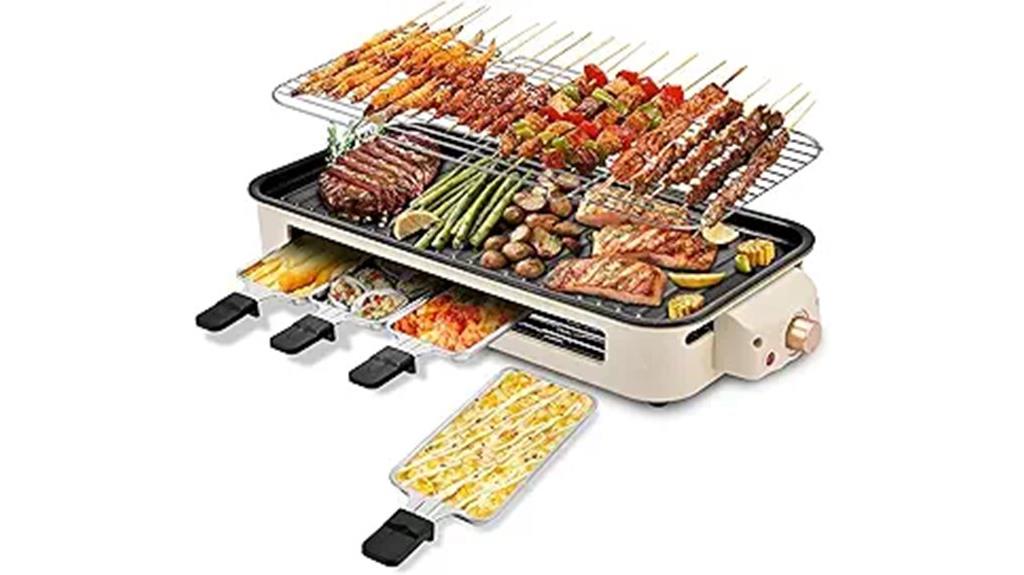 indoor smokeless grilling appliance
