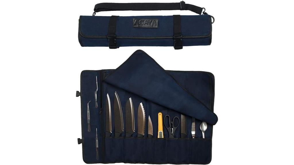 knife roll with ten slots
