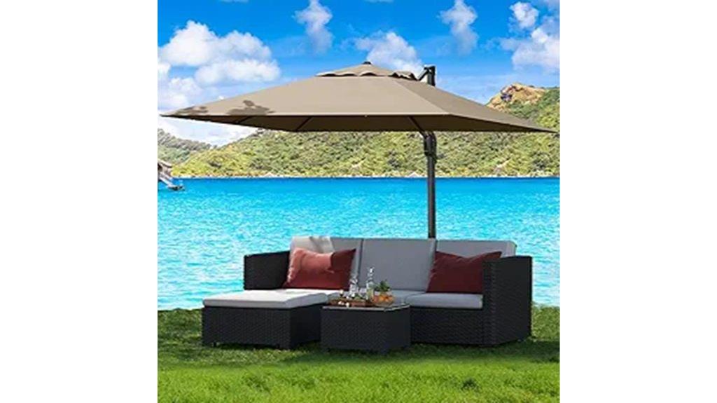 large 10x10 rotating umbrella