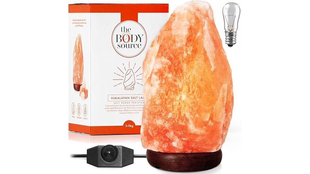 large salt lamp adjustable brightness