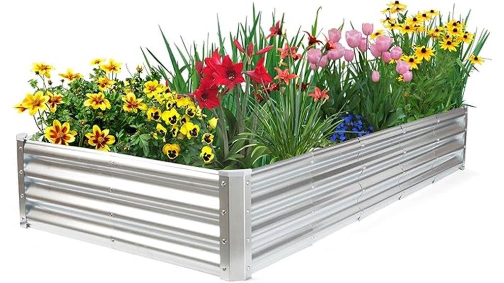 large wooden garden bed