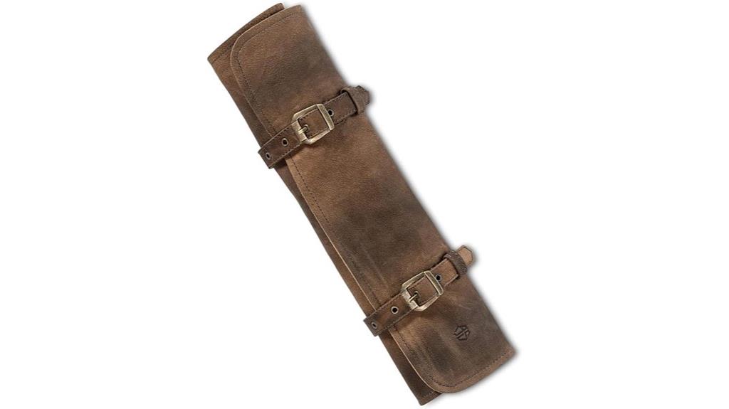 leather knife roll bag