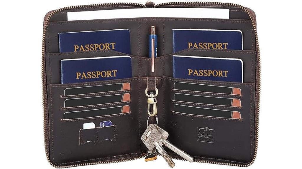 leather passport wallet for travel