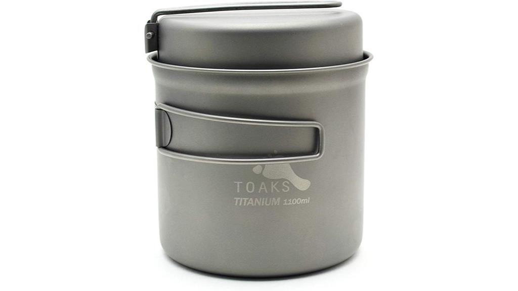 lightweight titanium camping pot
