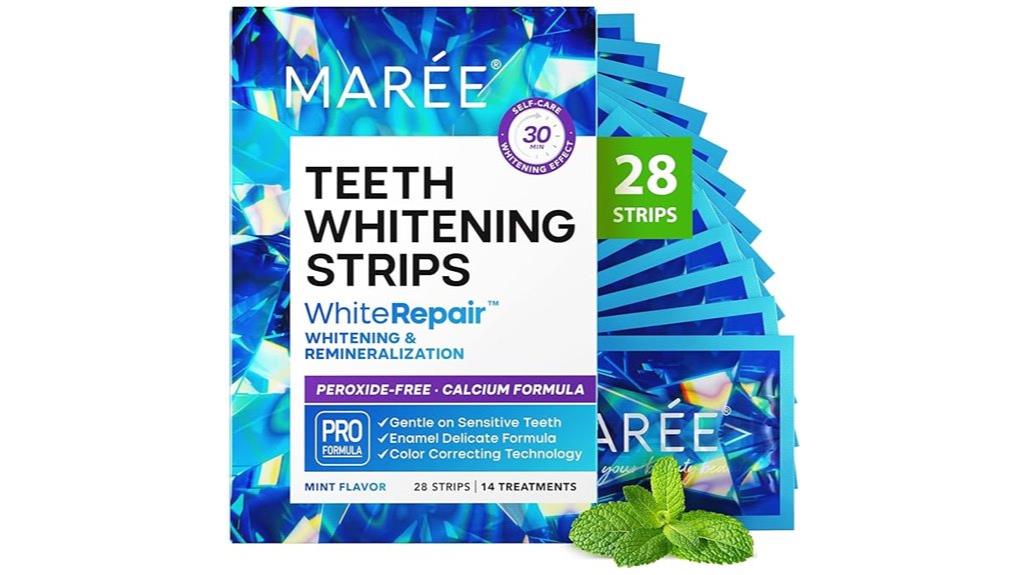 mint flavored whitening strips
