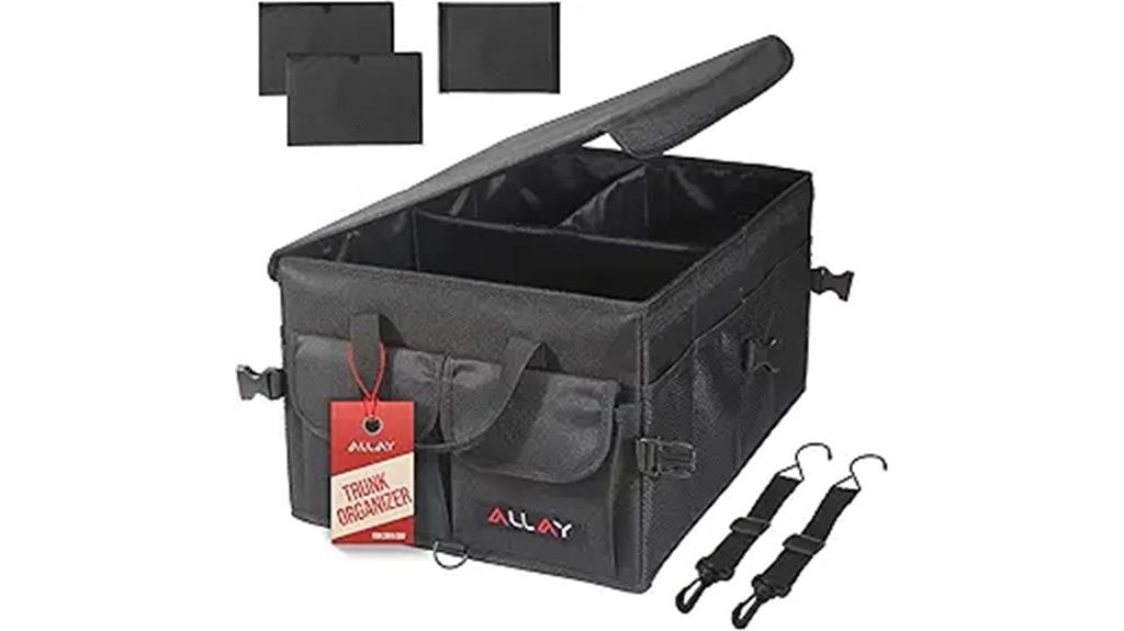 organized car trunk lid