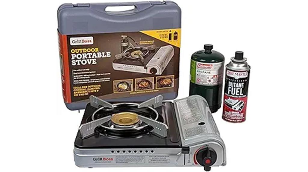 portable dual fuel grill