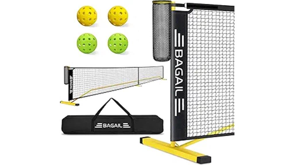 portable pickleball net set
