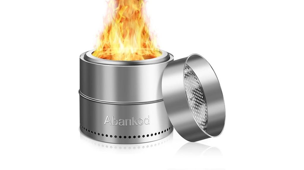 portable stainless steel fire pit
