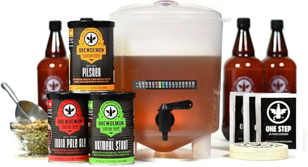 premium beer kit with bottles